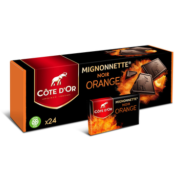 Image de Chocolat noir orange mignonnettes COTE D'OR - Boîte de 24