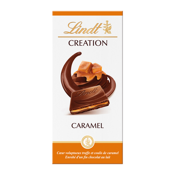 Lindt Chocolat Création Au Lait Fourré Caramel Lindt, 150g