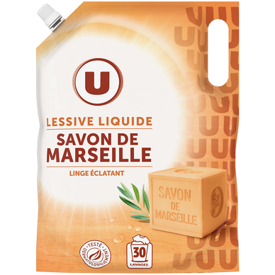Recharge de lessive liquide au savon de Marseille - 1000 ml