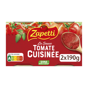 Image de Sauce tomates ZAPETTI, boîte 2x1/4 soit