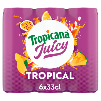 Image de Boisson aux fruits tropicaux TROPICANA JUICY - canette