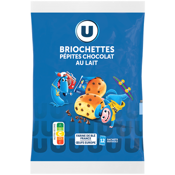Image de U
Briochettes pépites de chocolat lait U x12