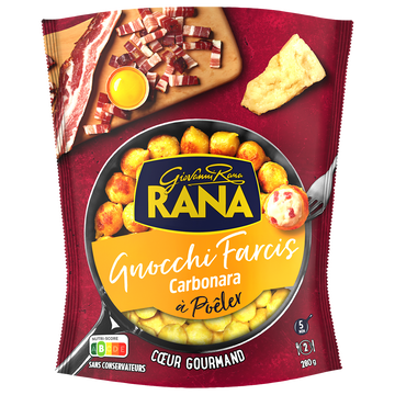 Giovanni Rana Gnocchis Avec Pommes De Terre À Poeler À La Carbonara Rana 280g