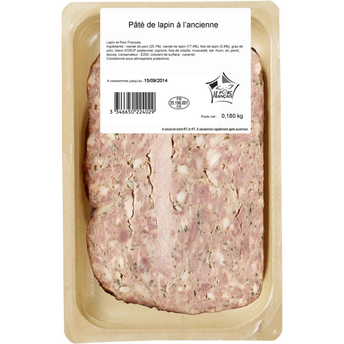 Image de Pâté de lapin à l'ancienne BRIENT, 1 tranche 180 g