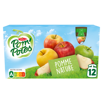 Image de Compotes Gourdes Pomme Nature POM'POTES