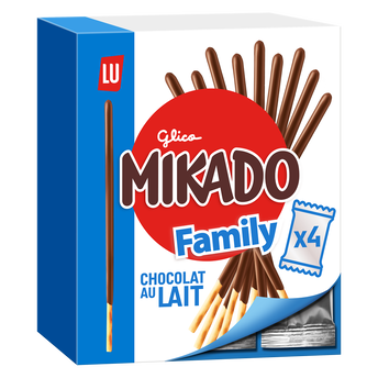 Image de Biscuits nappés au chocolat au lait Mikado LU, paquet de