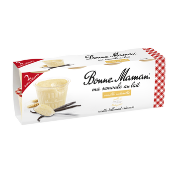 Bonne Maman Semoule Au Lait À La Vanille Naturelle Bonne Maman, 8x100g Dont 2 Offerts