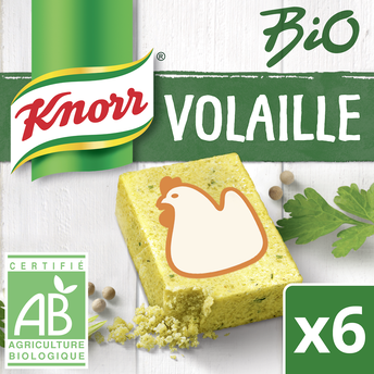 Image de Bouillon de poule BIO KNORR, 6 tablettes soit