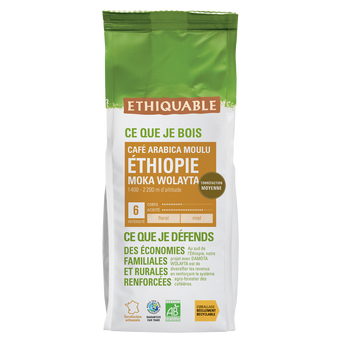 Image de Café moulu Bio ETHIQUABLE MOKA WOLAYTA N°6 - Ethiopie