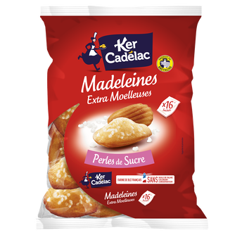 Image de Madeleines Extra Moelleuses Perles de sucre KER CADELAC - x16 sachets
