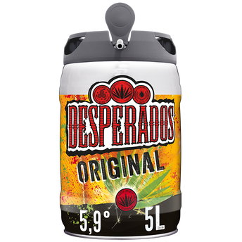 Image de Bière blonde aromatisée tequila DESPERADOS, 5,9°, fût pression