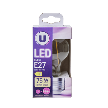 Image de U
Ampoule Led ronde 75w E27 transparente lumière