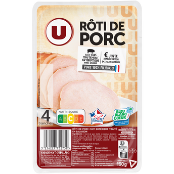 Image de U
Roti de porc nature Bleu Blanc Coeur U 4 Tranches