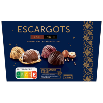 Image de U
Escargots praliné chocolat au lait et noir