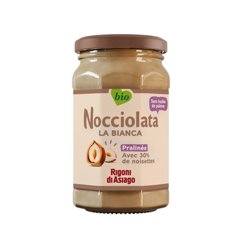 Image de Pâte à tartiner aux noisettes bio NOCCIOLATA bianca