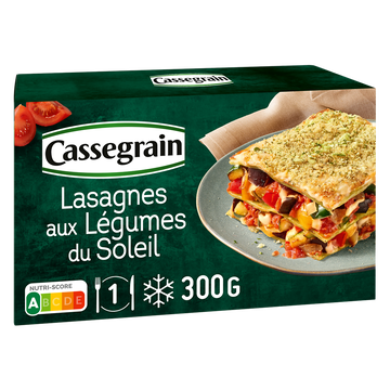 Cassegrain Lasagnes Aux Légumes Du Soleil Mozzarella Fondante Cassegrain 300g