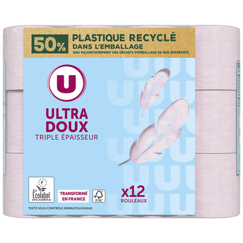 Image de U
Papier toilette ultra moelleux rose 3 plis