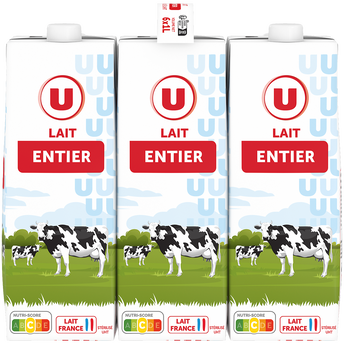 Image de U
Lait UHT entier - 6 briques de