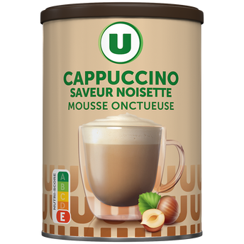 Image de U
Café soluble Cappuccino saveur noisette