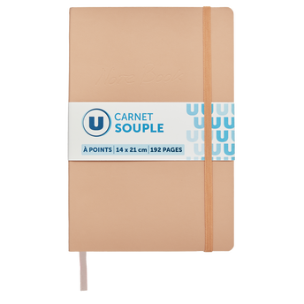 Image de U
Carnet souple à élastique dot 14x21cm 192p