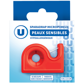 Image de U
Sparadrap microporeux peaux sensibles U 5m