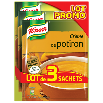 Knorr Soupe Crème Potiron Déshydratée Knorr, 3 Paquets Soit 300g