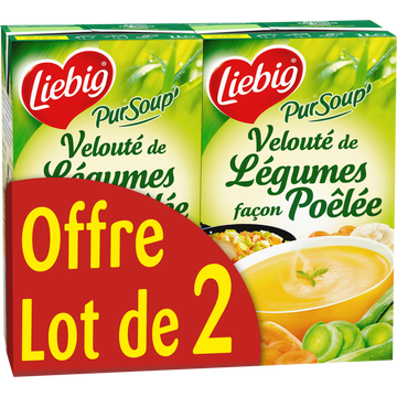 Liebig Pursoup Velouté De Légumes Poêlés Liebig, 2 Briques De 1l