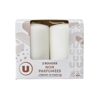 Image de U
Bougie 48x80mm non parfumée blanc