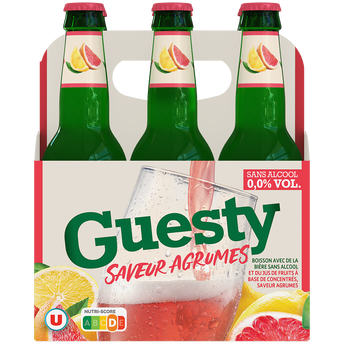Image de U
Bière sans alcool Guesty aromatisée saveur Agrumes  pack de