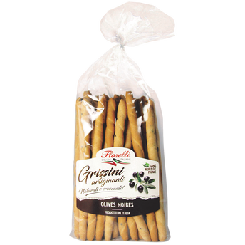 Image de Grissini artigianali aux olives noires FLORELLI