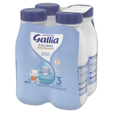 GALLIA Lait calisma croissance 3 dès 12 mois 4x50cl (pack de 4) 