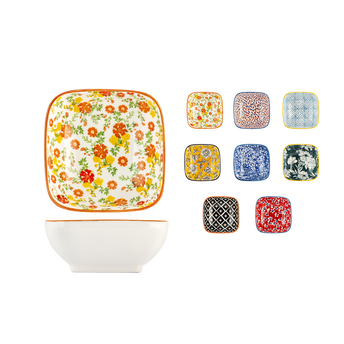 Image de Coupelle carrée en porcelaine 9,6x3,5cm modèle