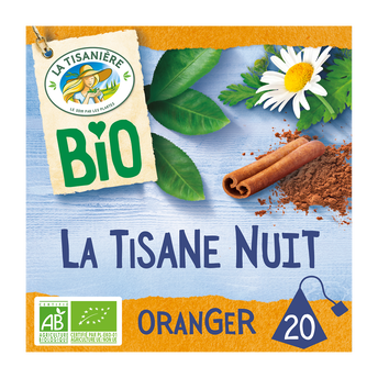 Image de Infusion plantes saveur fleur d'oranger bio LA TISANIERE x20sachet