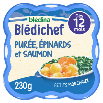 Image de Plat bébé purée épinards saumon dès 12 mois BLEDICHEF BLEDINA