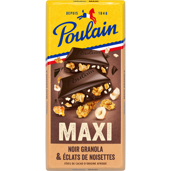 Image de Tablette Chocolat Noir Maxi granola POULAIN