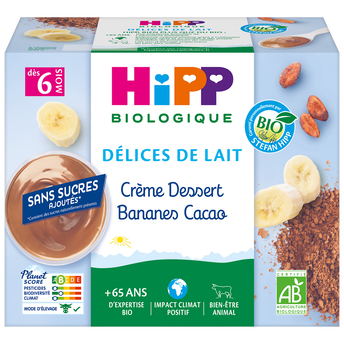 Image de HIPP MON DINER BONNE NUIT - Crème Dessert Cacao
