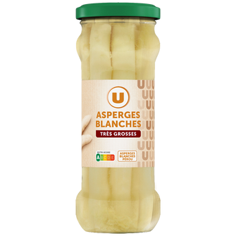Image de U
Asperges blanches très grosses pelées - Bocal