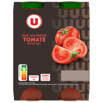 Image de U
Pur jus de tomate 4 bouteilles en verre de