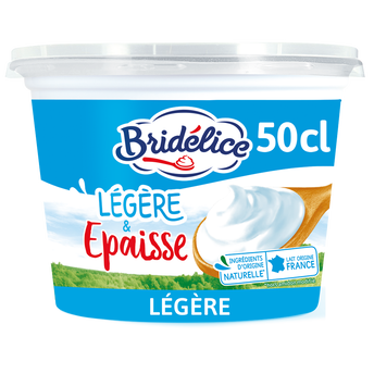 Image de Crème fraîche légère épaisse BRIDELICE, 15%MG