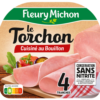 Image de Jambon Le Torchon sans nitrite FLEURY MICHON, 4 tranches
