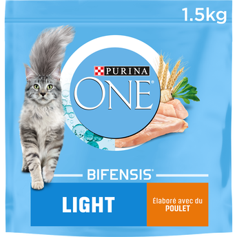 Image de Croquettes pour chat adulte LIGHT Poulet, Blé PURINA ONE