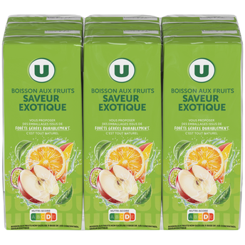 Image de U
Boisson aux fruits non gazeuse à base de jus concentrés