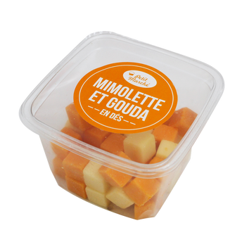 Image de Dés de mimolette et gouda, au lait pasteurisé, 26% de MG