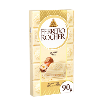 Image de Chocolat blanc et noisettes FERRERO ROCHER Tablette de