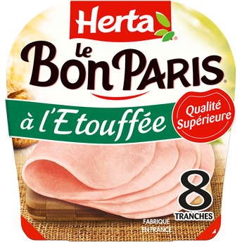 Image de Jambon à l'Etouffée Le Bon Paris HERTA 8 Tranches