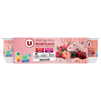Image de U
Yaourts aux fruits rouges avec morceaux
