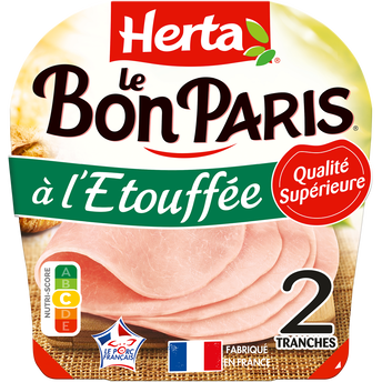 Image de Jambon à l'Etouffée Le Bon Paris HERTA 2 Tranches