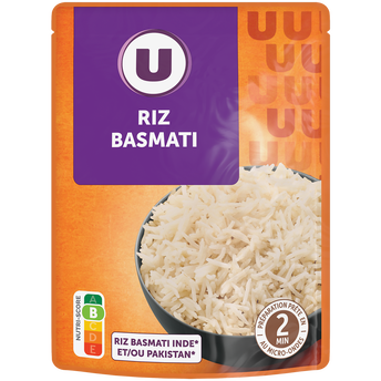 Image de U
Riz basmati nature micro-ondable 2 minutes  sachet de