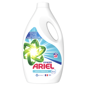 Febreze Lessive Liquide Détergent Febreze Power Ariel X49 Doses 2,450 Litres