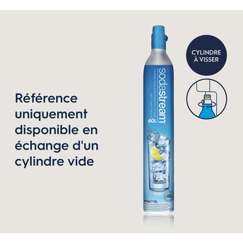 Image de Cylindre à visser - Recharge de Gaz CO2 pour échange - Bleu